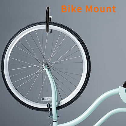 Febwind 4 Pack Heavy Duty Bike Hooks - Screw in Bike Hangers for Garage Ceiling and Wall - Bicycle Storage and Hanging Wall Mount Hanger Black