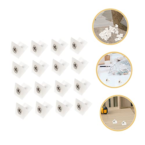 Generic 200pcs Sagging Drawer Wedges with Screws Durable Corner Braces for Furniture Repair Easy to Install Mending Wedges for Drawer Bottom Support and Stabilization