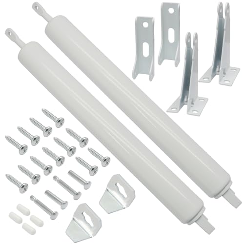2 Pack Storm Door Closer Kit with Pneumatic Closer & Latch Set, Complete Screen and Storm Door Hardware Repair Kit, Adjustable Closing Speed (White) - size: White - 2 Pack