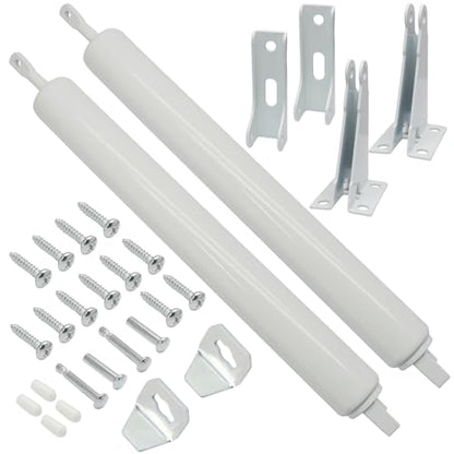 2 Pack Storm Door Closer Kit with Pneumatic Closer & Latch Set, Complete Screen and Storm Door Hardware Repair Kit, Adjustable Closing Speed (White) - size: White - 2 Pack