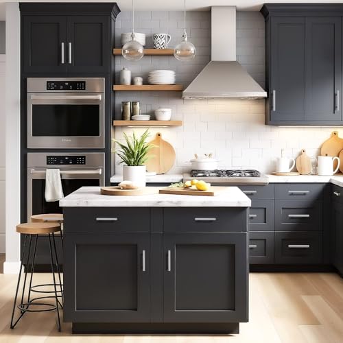Probrico 5 Pack Hole Centers (76mm) 3inch Polished Chrome Kitchen Cabinet Handles Stainless Steel Polished Chrome Cabinet Pulls Euro Style Pull Handle for Cabinets and Drawers Total Length 5inch - color: Polished Chrome, size: Hole Centers: 3"