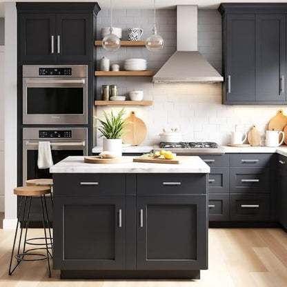 Probrico 5 Pack Hole Centers (76mm) 3inch Polished Chrome Kitchen Cabinet Handles Stainless Steel Polished Chrome Cabinet Pulls Euro Style Pull Handle for Cabinets and Drawers Total Length 5inch - color: Polished Chrome, size: Hole Centers: 3"