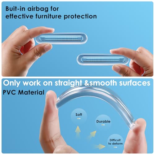 Wall Protector from Furniture 8PCS Short, Wall Bumper Guards, Fridge Door Stopper, Furniture Wall Protectors 2.4x0.6x0.2inch - size: 8pcs Short Thick