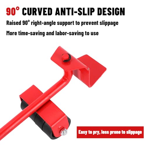 2026 Upgraded Furniture Sliders Lift Mover Tool Set, Heavy Duty 880lbs Appliance Dolly Lifter Tool for Men with 360 Degree Swivel Wheels & Adjustable Height Lever for Sofa Bed Appliance Moving Gliders