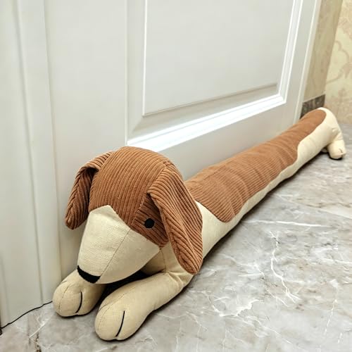 Fabric Under Door Draft Stopper Weather Stripping Sound Proof Bottom Seal Heavy Duty Reduce Noice Window Draft Stopper Decorative Cute Dog