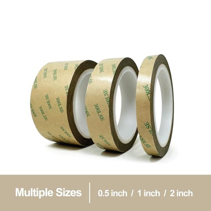 Gizmo Dorks 300LSE Double Sided Tape, Heavy Duty Clear Adhesive, 2 in x 36 ft, Heat Resistant, Waterproof, for Picture Hanging, LED Strips, DIY Crafts, Car Décor, Electronics - size: 2 inch x 36 feet