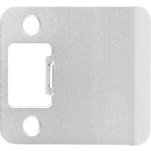 Round Corner Extended Lip Strike Plate, 2-1/4" x 2", (2-1/2" Overall Length), Satin Chrome by Stone Harbor Hardware - color: Satin Chrome