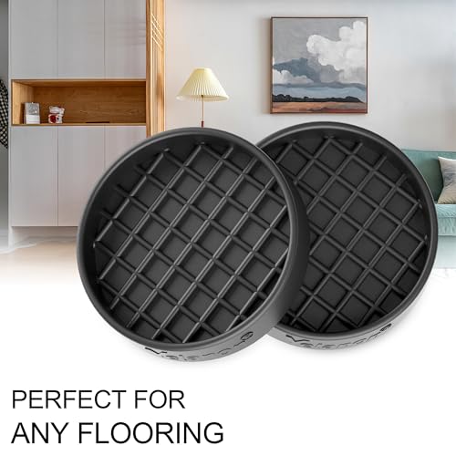 Furniture Coasters-8 Pcs 3" Round Non Slip Furniture Pads-Furniture Caster Cups-Non Skid Grippers Rubber Furniture Feet Anti Slide Hardwoods Floor Protector Black - color: 8pcs3"round Black Square