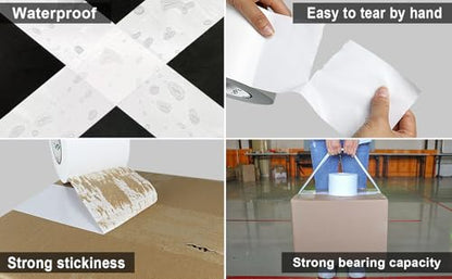 BOMEI PACK White Sticky Duct Tape Heavy Duty Strong Industrial Color Duct Tape 3.6inch x 72yds for Packing and Repairing 1 Pack - color: White