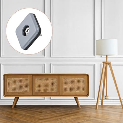 METALLIXITY Screw on Furniture Sliders (30mm/1.18in) 12Pcs, PTFE Square Chair Glides Slider with Screws - for Chairs Sofa Furniture, Black+Blue - size: 30mm/1.18in