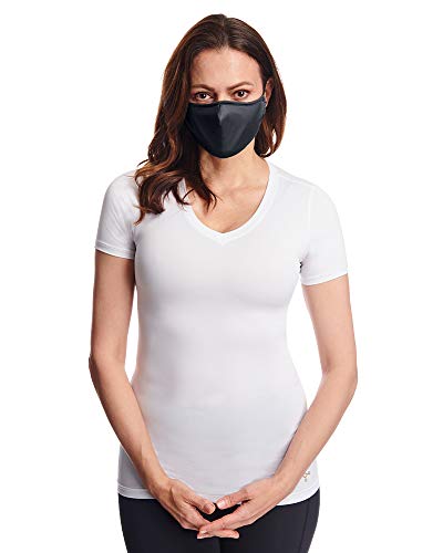 Tommie Copper Community Wear Face Masks I Double Lined, Copper Infused, Ear Straps & Nose Wire, Face Covering (Pack of 2) - style: Black & Grey Camo