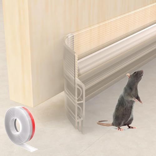KNEELISA 78" Transparent Under Door Draft Stopper Exterior,Bottom Door Sweep Sound Proofing,Soundproofing Noise Blocker,Gap Filler Soundproof Seal Strip - color: Transparent, size: 78 Inch