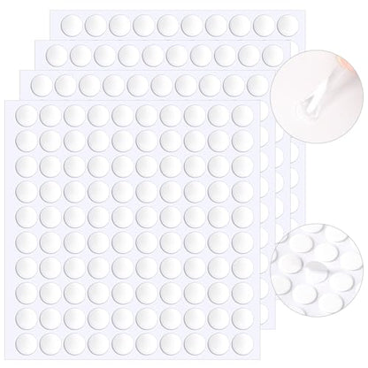 JANYUN 1500 Pcs Double Sided Sticky Dots Removable Round Putty Clear Double Sided Tape for Crafts No Trace Sticky Tack Adhesive Tape (15 mm) - size: 15mm Round 1500pcs