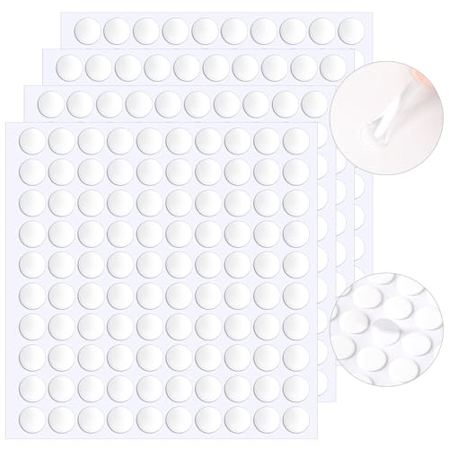 JANYUN 1500 Pcs Double Sided Sticky Dots Removable Round Putty Clear Double Sided Tape for Crafts No Trace Sticky Tack Adhesive Tape (15 mm) - size: 15mm Round 1500pcs