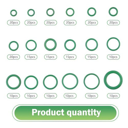 270PCS Seal Gasket Washer, Car Air Conditioning Compressor Seal O-Ring Assortment Kit, 18 Sizes Car Air Conditioning AC O Ring Kit, Universal Vehicle Repair Tool for Door, Window, Home Appliances