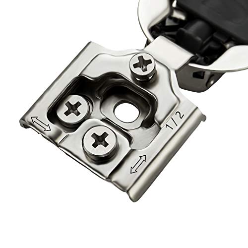 Ravinte 2 Pack 1 Pair 1/2 inch Overlay Soft Close Kitchen Cabinet Hinges Stainless Steel Adjustable Kitchen Hinges Satin Nickel Cabinet Hardware - size: 1/2 inch Overlay