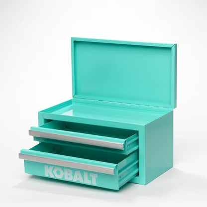 Mini 2-Drawer Steel Tool Box Teal Color - color: Teal, size: 2 Drawer