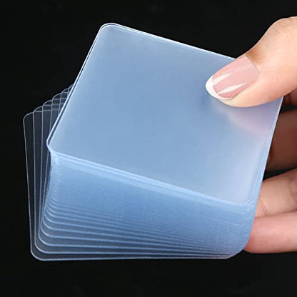 50PCS Double Sided Adhesive Pads for Mounting, 2.36in Two Sided Pre-Cut Square Tape, Sticky Tack Double Sided Tape for Walls Hanging, 2 Sided Nano Wall Mount Heavy Duty Removable Clear 60mm - size: 50pcs 2.36inch X 2.36inch