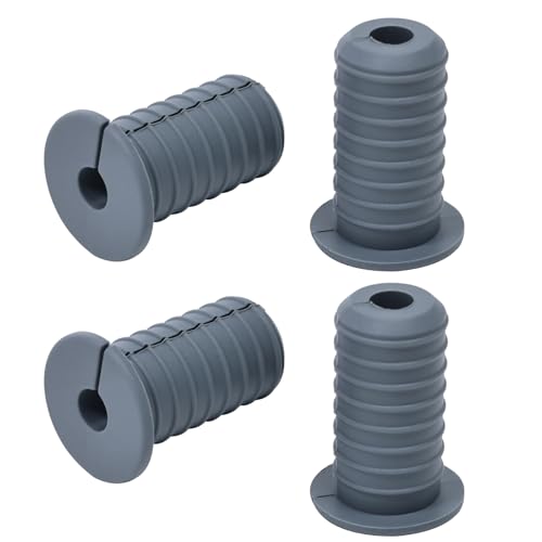EASYEAH 4pc Starlink Cable Grommet 3/4" Silicone Anti-Slip Wall Hole Pass Through Split Cable Bushings for TV Wire Ethernet Cord, Starlink Cable Routing Kit Accessories,38mm/1.5"Ht, Grey - color: Grey-4 Thread, size: 3/4" Dia x 1-1/2" H