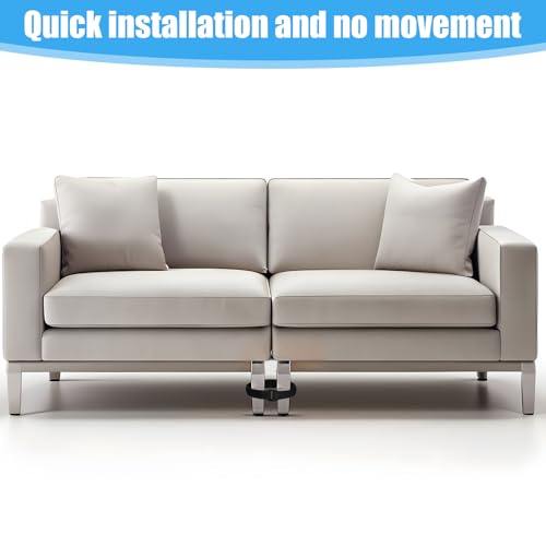 10PCS Couch Connector Straps, Universal Sectional Couch Connectors, Heavy Duty Couches Connector Straps, Easy to Install, No Tools Required, Fasten Sofa Legs Together