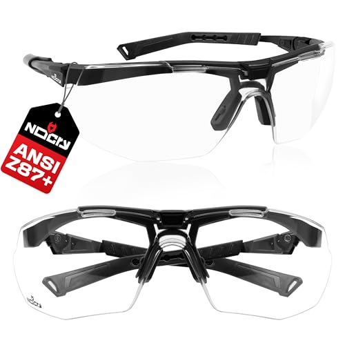 NoCry Anti Fog Safety Glasses for Men and Women – ANSI Z87 Rated, Scratch-Resistant Eyewear with Adjustable Temples and Nose Pad – 100% UV Eye Protection - color: Clear