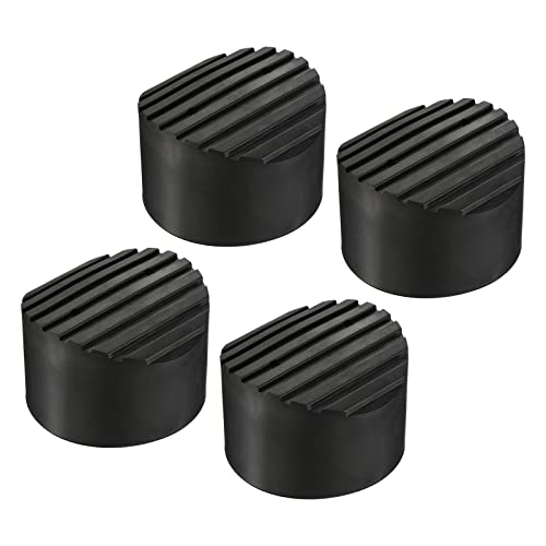 MECCANIXITY Ladder Non-Slip Feet Mat 80mm ID Rubber Round Telescopic Ladder Accessories Pad Cover Cushion for Ladder Protection Black Pack of 4 - size: 80mm