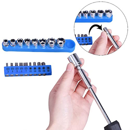 CARTMAN 148Piece Tool Set General Household Hand Tool Kit with Plastic Toolbox Storage Case Blue - color: Blue