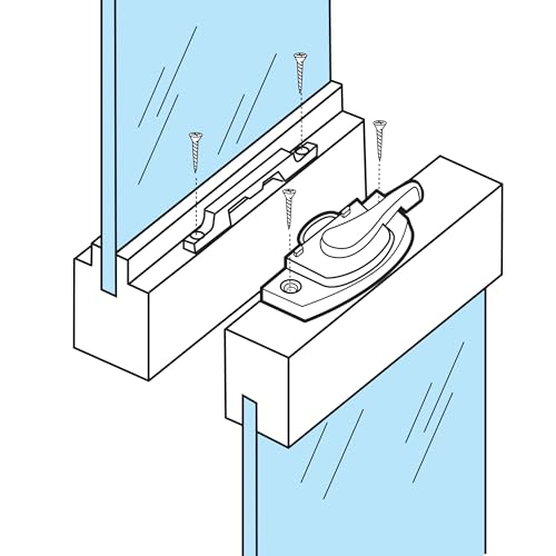 Prime-Line F 2588 Sash Lock, 2-1/16 In. Hole Centers, Fits Single and Double Hung vinyl Windows, Diecast, White, (Single Pack) - color: White