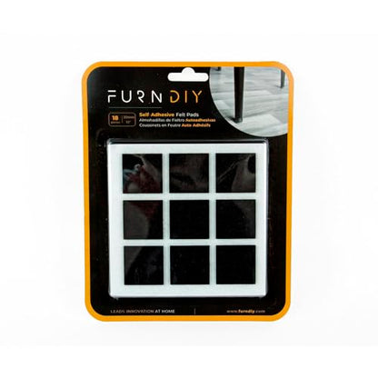 Furndiy Felt Furniture Pads for Hardwood Floors, Self-Adhesive Felt Pad for Chairs & Seat Legs, Easy Slide, Anti Scratch, Noise Stopper, Bumper & Buffer, Floor Protection - Based in USA - 1.18" Black - size: 1.18" x 18 pcs Black
