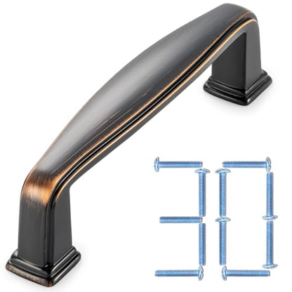 KOOFIZO 30 Pack 3 Inch Oil Rubbed Bronze Kitchen Cabinet Pulls Rubbed Bronze Cabinet Handles Bronze Cabinet Hardware for Kitchen Cabinets 1817 Drawer Dresser Cupboard Bedroom - color: Oil Rubbed Bronze, size: 3" CC - 30Pcs