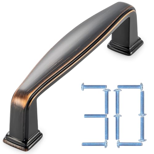 KOOFIZO 30 Pack 3 Inch Oil Rubbed Bronze Kitchen Cabinet Pulls Rubbed Bronze Cabinet Handles Bronze Cabinet Hardware for Kitchen Cabinets 1817 Drawer Dresser Cupboard Bedroom - color: Oil Rubbed Bronze, size: 3" CC - 30Pcs