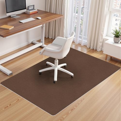 Office Chair Mat,Hard Floor Chair Mat Suitable for Hardwood and Tile Floors,Large Non-Slip Floor Protection Mat,Does Not Pill,Coffee(40"x48") - color: Coffee, size: 40"x48"