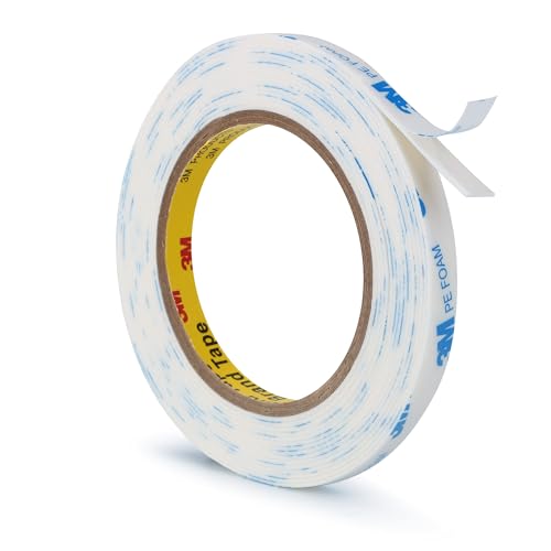 3M Double Sided Tape 0.39"×16.5Ft, No Damage Double Sided Wall Tape, Heavy Duty PE Foam Mounting Tape Removable Waterproof for Wallpaper Painted Wall Decor Crafts Arts DIY Paint Picture Poster - size: 0.39"x16.5Ft