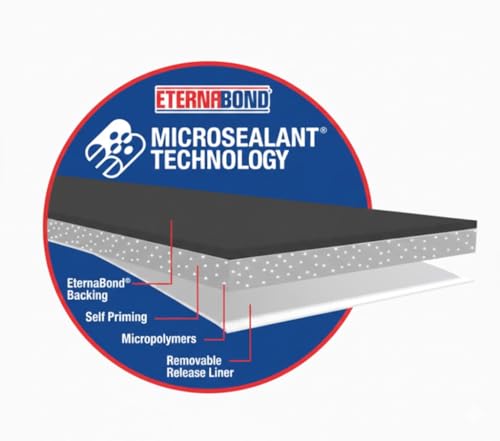 EternaBond RoofSeal White 4" x50' MicroSealant UV Stable RV Roof Seal Repair Tape | 35 mil Total Thickness - EB-RW040-50R - One-Step Durable, Waterproof and Airtight Sealant - color: White, size: 4" x 50'
