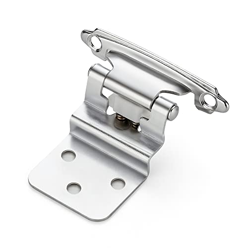 Ravinte 10 Packs 5 Pair 3/8" Inset Polished Chrome Cabinet Self Closing Hinges for Kitchen/Bathroom/Furniture Cabinets & Doors,Decorative Cupboard Hardware - color: Polished Chrome
