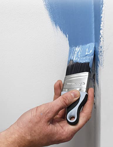 ROLLINGDOG 2 Inch Trim Paint Brush - 50mm Angled Sash Paint Brush and Pointed Round Trim Brush for Painting Walls and Ceilings - color: 2pc Trim Paint Brush Set
