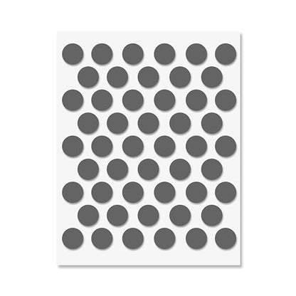 Dark Grey Self-Adhesive Screw Hole Stickers - 50 pcs. 0.55 inch / 14 mm Peel Stick Dust Proof Tape, Water Resistance PVC Caps for Wood Cabinets, Furniture, Drawer, Wardrobe, Kitchen, Table - color: Dark Grey, size: 0.55 inch - 14 mm