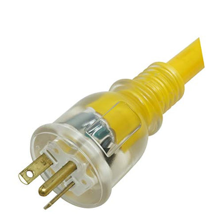 Southwire Yellow Jacket Extra Heavy Duty Extension Cord - Power Cable for Outdoor Tools & Equipment - 10 Gauge SJTW with Lighted End & Molded Plug - 50 Foot