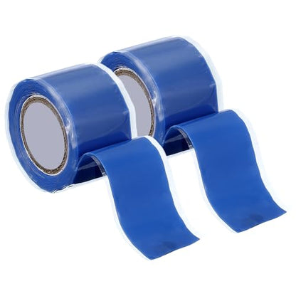 uxcell 2 Pcs Self Fusing Silicone Tape, 1" x 5ft Waterproof Water Leak Sealing Tape for Plumbing Pipe Hose Repair Handles, Blue - color: Blue, size: 1" x 5ft