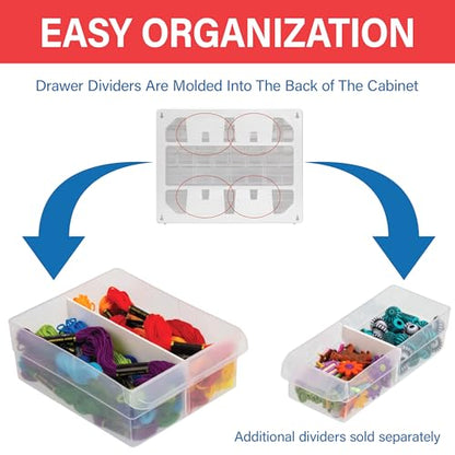 Akro-Mils 24-Drawer Plastic Drawer Storage Cabinet for Garage Organization, Bead Organizer, Building Bricks Storage, Teacher Toolbox, Makeup Organizer, 20" W x 6" D x 16" H, 10724 Black - size: 24 Drawer