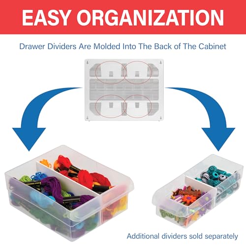 Akro-Mils 16-Drawer Plastic Drawer Storage Cabinet for Garage Organization, Beads, Makeup Organizer, Building Bricks Storage, Teacher Toolbox, 10-1/2" W x 6-1/2" D x 8-1/2" H, 10716 Black - size: 16 Drawer
