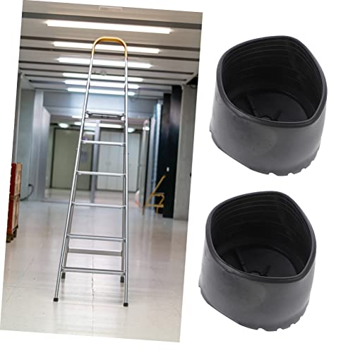 2pcs Folding Ladder Feet Covers Non-Skid Pads for Stability and Floor Multipurpose Foot Caps for Extension Ladders Material - size: 8X8CM