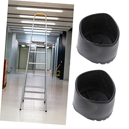 2pcs Folding Ladder Feet Covers Non-Skid Pads for Stability and Floor Multipurpose Foot Caps for Extension Ladders Material - size: 8X8CM