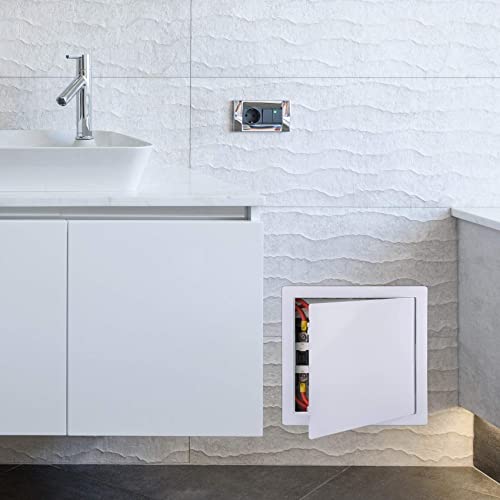 Plumbing Access Panel for Drywall 12 x 12 Inch Plastic Access Door Removable Wall Access Panel Ceiling Reinforced Hinged Durable - size: 12 X 12 Inch
