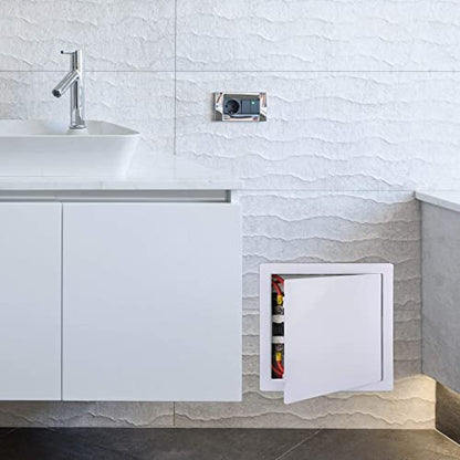 Plumbing Access Panel for Drywall 12 x 12 Inch Plastic Access Door Removable Wall Access Panel Ceiling Reinforced Hinged Durable - size: 12 X 12 Inch