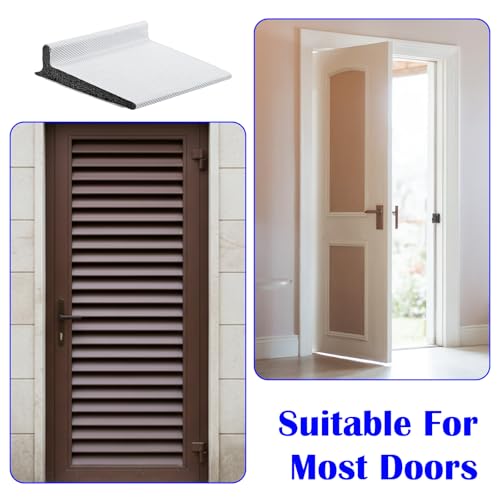 Hecila 10 Pcs Self-Adhesive Door Corner Seals Weather Stripping Door Seal Strip for Door-Frame Filler Seal Strip Stopper Raised Behind Weatherstripping for Noise Isolation and Weather