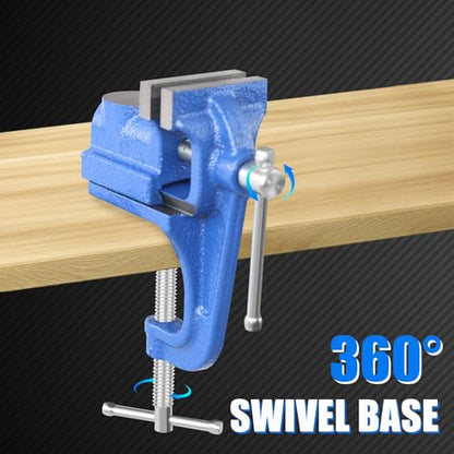 Mini Table Clamp, 2" blue, Small Bench Vise, Upgraded cast steel manufacturing Jewelers Hobby Clamps Craft Repair Tool Portable Work Bench Vise (Mini) - size: 2-inch Mini