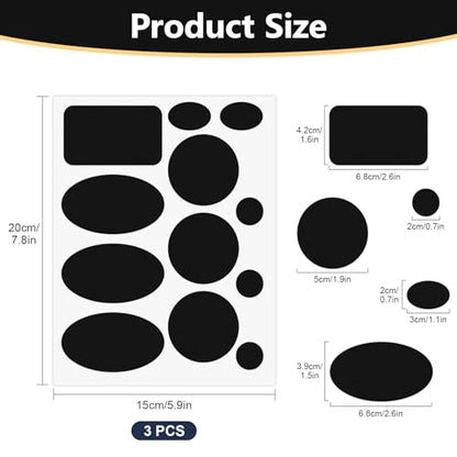 Down Jacket Patches Nylon Repair Tape Self-Adhesive Repair Patch | Pre-Cut, Waterproof Tear-Resistant Rip-Stop Nylon Fabric Patches to Fix Holes in Clothing, Sleeping Bags - color: Black