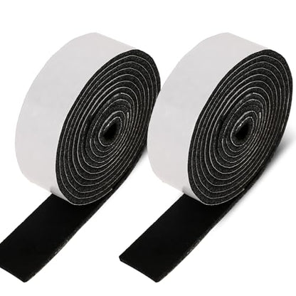 2 Rolls 60 X 1 Inch Felt Strips with Adhesive Backing, Non Slip Felt Tapes Felts Strips for Furniture Pads Furniture Self-Stick Heavy Duty Polyester for Protecting Hardwood Surfaces Floors Chair Wall