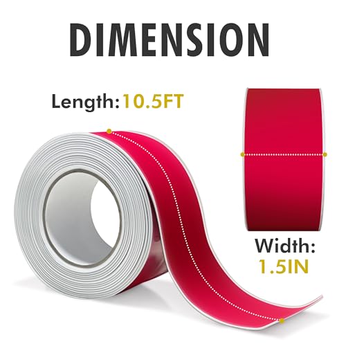 2 Rolls White Caulk Tape Waterproof Self Adhesive, Caulk Strip, Tub Sealer Strip Waterproof, Toilet Sealer Around Toilet Base, Peel and Stick Shower - style: 2 Rolls-RIF
